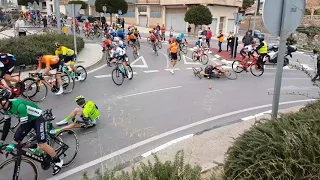 Vuelta a Valencia 2018 Stage 2 crash