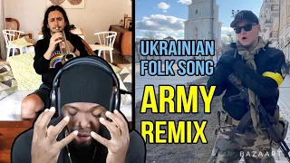 Ukrainian Folk Song 🇺🇦 ARMY REMIX | Andriy Khlyvnyuk x The Kiffness REACTION
