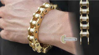 This is how you can make a motorcycle chain as a bracelet.   (cadena de moto para pulsera)