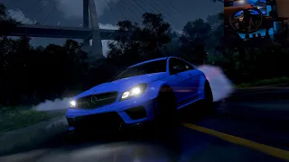 Mercedes Benz C63 AMG Manual swapped drifting through the jungle