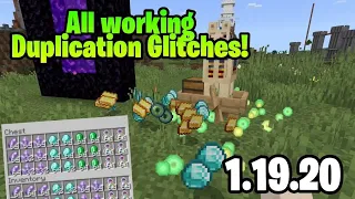 MINECRAFT ALL WORKING DUPLICATION GLITCHES 1.19.20 TUTORIAL! PS4,PS5,XBOX,WINDOWS,SWITCH