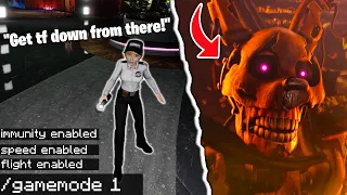 Beating FNAF Security Breach but I hack the whole time...