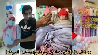 Twins aur payal ka grand welcome 🤗 face reveal 🥰 Armaan Malik new vlog payal Malik baby face reveal