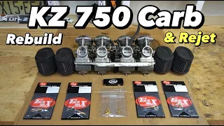 How To REBUILD and REJET Kawasaki Keihin Carbs for (Pod Filters): Kz750 Café Racer Build Part 13