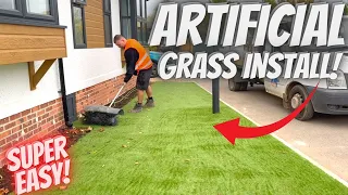 How To Install ARTIFICIAL GRASS Like A PRO! *SUPER EASY*