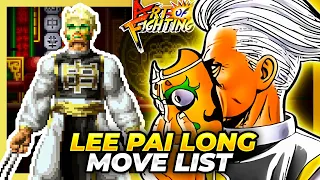 LEE PAI LONG MOVE LIST - Art of Fighting / Ryuuko no Ken (AOF)