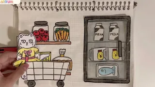 [💸paperdiy💸] Grocery store🥕 ASMR 식료품점 종이놀이 paper play