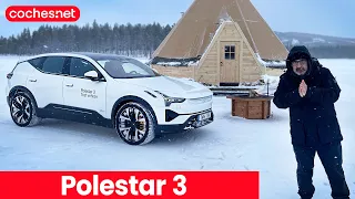 Polestar 3 2024 | Primera prueba exclusiva sobre hielo / Test / Review en español | coches.net