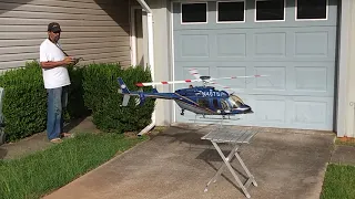 RC Bell 407 helipad landing