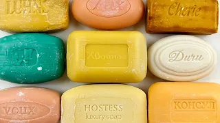 Cutting vintage soap. Carving retro soap. ASMR Soap.