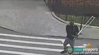 Man caught on camera beating boy with crutch in Brooklyn