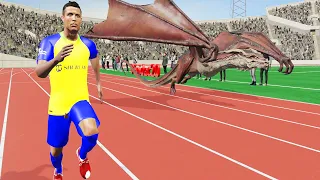 Ronaldo vs Dragon 100 Meter Race Animation