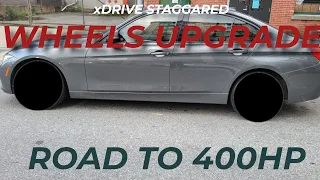 F30 BMW 328i xDRIVE STAGGERED WHEELS. COMPLETE TRANSFORMATION AND PERFORMANCE GAIN