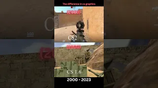 23 years difference from 2000 to 2023 COUNTER STRIKE  graphics all GUNS | cs1.6 vs cs2