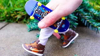 FINGER SKATEBOARD Tricks| Tech Deck HAPPY NEW YEAR FINGER BOARD | Finger Louis Vuitton Nike Shoes