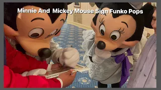 Mickey And Minnie Mouse Signed Funko Pops