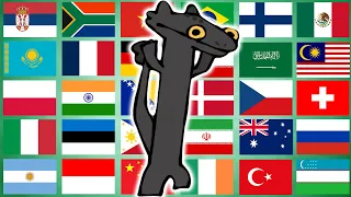 Toothless Dancing in different countries