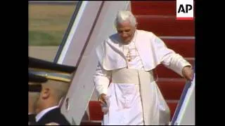 Pope Benedict XVI arrives for visit to United States