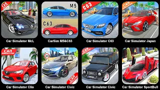 Car Simulator McL,CarSim M5&C63,Car Simulator Japan,Car Simulator Civic,Car Simulator SportBull