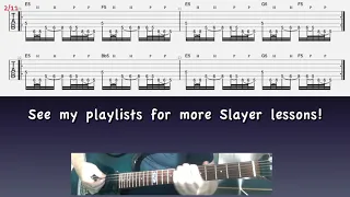 Slayer 213 rhythm guitar lesson and tab