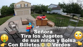 😱wow Maleta llena de Tesoros/ LO QUE TIRAN EN USA LOS MILLONARIOS /VENTA DE GARAGE EN USA/ YARD SALE