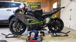 Full Zx6r Service LIVE!