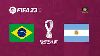 Brasil x Argentina | FIFA 23 Gameplay Copa do Mundo Qatar 2022 | Final [4K 60FPS]