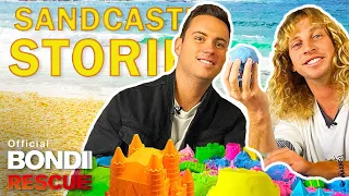 Lifeguards Build Sandcastles with Kinetic Sand | Sandcastle Stories