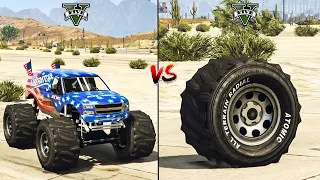 GTA 5 Monster Truck VS Monster Wheel Car - Which is best? @twin.gaming @umbocars @gamifyy1437