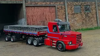 MINI SCANIA 113H EM DETALHES COM MOTOR DE MOTO