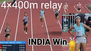 India bronze medal 4×400m women's relay final ! asian athletics championships 2023🔥🇮🇳