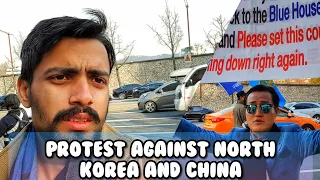 SOUTH KOREAN Protest Against NORTH KOREA & CHINA !!