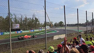 F1 Monza 2023 Sainz Pole Lap + Tifosi live Reaction - Ascari General Admission (Prato) - Italian GP