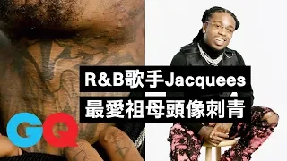 美國R&B歌手Jacquees超愛家人！連叔叔阿姨都刺在身上：「但最愛的是祖母頭像刺青」｜刺青旅行｜GQ Taiwan