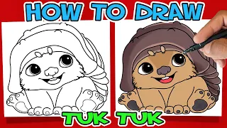 How to Draw TUK TUK Raya and The last Dragon - draw so cute - Drawing Learn to draw