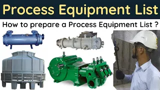 Process Equipment List | Basic Design Engineering Package | Basic Engineering Package Documents