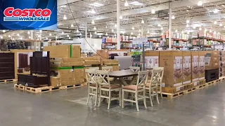 COSTCO KITCHEN DINING ROOM TABLES CHAIRS SOFAS FURNITURE SHOP WITH ME SHOPPING STORE WALK THROUGH