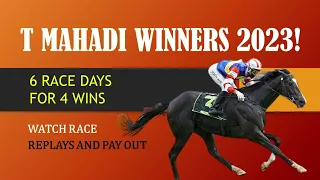 Trainer T. Mahadi 4 winners for 2023 till 12 Feb 2023