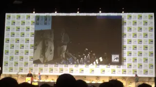 The Arrow cast is introduced on stage at Comic-Con for the Warner Bros DC TV Panel