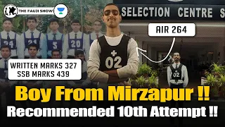 Recommended in 10th Attempt !!Mirzapur to NDA ft NDA Recommended Candidate Vaibhav Ep-141