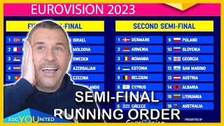 REACTION: Eurovision 2023 Semi Final 1 & 2 Running Order (With Analysis)
