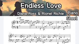 Endless Love / Piano. Sheet Music /  Dian Ross  &. Lionel. Richie / by. SangHeart Play