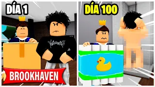 SOBREVIVÍ 100 DÍAS ESCONDIDO EN LA CASA de MI VECINO en BROOKHAVEN - Roblox YoSoyLoki