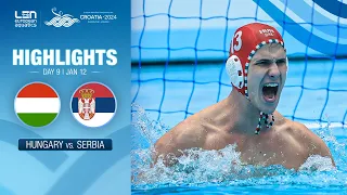 Hungary vs. Serbia Highlights | Quarter Finals | European Water Polo Championships 2024