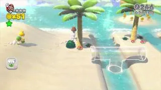 Super Mario 3D World (Wii U) - Sunshine Seaside (Green Stars, Stamp)