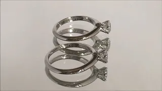 Comparison Tiffany & Co. 0.63ct H/VS2 & 0.55ct EVS1 Engagement Rings