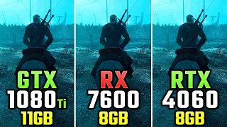 GTX 1080 Ti vs RX 7600 vs RTX 4060 | 1080p and 1440p | New Games Benchmarks in 2023