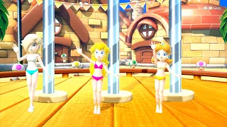 Super Mario Party Mod - Minigames - Bikini Peach Vs Rosalina Vs Daisy Vs Mario