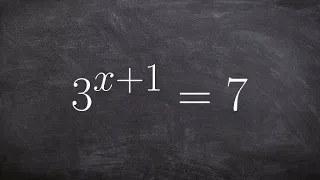 Learn how to take log of both sides to solve an exponential equation