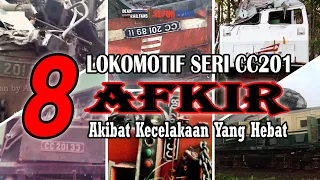 8 LOKOMOTIF CC201 yang harus AFKIR PASCA KECELAKAAN HEBAT | Dean Sepurpedia 015